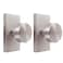 HIEMEY Brushed Nickel Dummy Door Knob Interior Hall and Closet Dummy Door Knob Door Handles 2 Pack