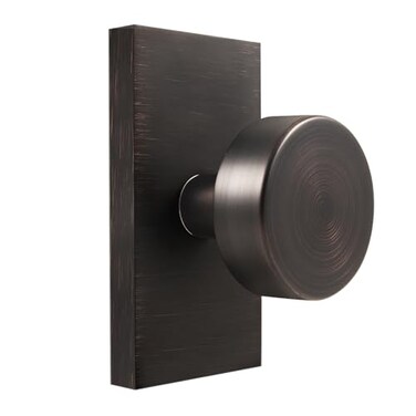 HIEMEY Oil Rubbed Bronze Door Knobs Passage Door Knobs Door Handles for Hall and Closet Keyless Rectangle Oil Rubbed Bronze