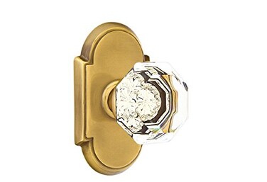 EMTEK 8 Rosette Passage Set with Old Town Clear Knob Available in 10 Finishes 8108OTUS7 French Antique US7