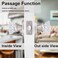 SHINY HANDLES Glass Door Knobs InteriorPassage Crystal Door Knobs for Hall ClosetSatin Nickel 1 Pack