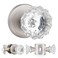 SHINY HANDLES Glass Door Knobs InteriorPassage Crystal Door Knobs for Hall ClosetSatin Nickel 1 Pack