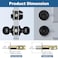 BESTTEN Keyed Alike Exterior Door Knob with Key Lock and Deadbolt All Keyed Same Matte Black Entry Door Knobs with Lock and Keys for Entrance and Front Door
