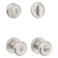 Kwikset Maven Front Door Lock Handle and Deadbolt Set Entry Handleset Round Exterior with Interior Door Knob Secure Locking Deadbolt Satin Nickel with Microban Protection