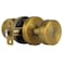 naubea Antique Brass Passage Door Knobs Interior Old Style Round Door Knob Antique Door Handle for Hallway Pantry Closet Door Knob