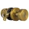 naubea Antique Brass Passage Door Knobs Interior Old Style Round Door Knob Antique Door Handle for Hallway Pantry Closet Door Knob