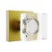 coolnews Antique Brass Door Knob Crystal Glass Interior Passage Knob Old Style Square Handle for Hallway Pantry Closet