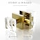 coolnews Antique Brass Door Knob Crystal Glass Interior Passage Knob Old Style Square Handle for Hallway Pantry Closet