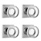 coolnews 4 Pack Glass Dummy Door Knobs Interior Single Side Crystal Dummy Door Handle for ClosetHall Polished Chrome