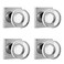 coolnews 4 Pack Glass Dummy Door Knobs Interior Single Side Crystal Dummy Door Handle for ClosetHall Polished Chrome