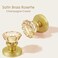 SHINY HANDLES 4 Pack Satin Brass Dummy Door Knob Set Champagne Glass Crystal Gold Door Knobs