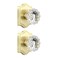 Leydebong 2 Pack Gold SingleSided Door Handle Elegant Design Heavy Duty Zinc Alloy Easy Install Durable Finish for Cabinet Closet Interior Doors