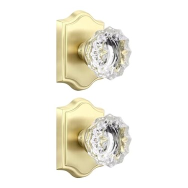 Leydebong 2 Pack Gold SingleSided Door Handle Elegant Design Heavy Duty Zinc Alloy Easy Install Durable Finish for Cabinet Closet Interior Doors