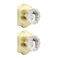 Leydebong 2 Pack Gold SingleSided Door Handle Elegant Design Heavy Duty Zinc Alloy Easy Install Durable Finish for Cabinet Closet Interior Doors