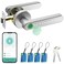 Evanshow Smart Door Lock with Knob Keyless Entry Door Locks with Handle Fingerprint Door Knob for BedroomFront DoorApartmentGenerate Passcode Remotely Silver