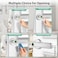 Evanshow Fingerprint Door Lock Biometric Door Knob with Keypad Keyless Entry Door Locks for Bedrooms Home Hotel Office Apartment Silver