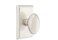 Emtek Privacy Set Rectangular Rosette Egg Knob Satin Nickel
