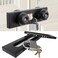 TEMEILI Double Door Locking Device French Door Lock Security Barricade Keyed Extra Door Lock for Doors with Double HandlesKnobsLevers All Metal Construction Safety UShaped Bar Prevent Kick Ins