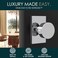 Mega Handles Laura Dummy Door Knob 2 Pack Heavy Duty Dummy Door Knobs NonTurning Silver Door Knobs for French Doors Closet Single Side Fits All Standard Doors Polished Chrome