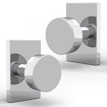 Mega Handles Laura Dummy Door Knob 2 Pack Heavy Duty Dummy Door Knobs NonTurning Silver Door Knobs for French Doors Closet Single Side Fits All Standard Doors Polished Chrome