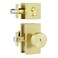 HIEMEY Brushed Gold Door Knobs with Deadbolt Set Satin Brass Front Door Lock Set Exterior Entry Door Knob Door Handles with Key KeyedAlike