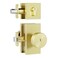 HIEMEY Brushed Gold Door Knobs with Deadbolt Set Satin Brass Front Door Lock Set Exterior Entry Door Knob Door Handles with Key KeyedAlike