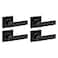 Kwikset Breton Interior Privacy Door Handle with Lock 4 Pack Door Lever for Bathroom and Bedroom Matte Black Reversible Keyless Turn Lock with Microban Protection