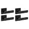 Kwikset Breton Interior Privacy Door Handle with Lock 4 Pack Door Lever for Bathroom and Bedroom Matte Black Reversible Keyless Turn Lock with Microban Protection