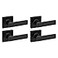 Kwikset Breton Interior Passage Door Handle 4 Pack Lever for Closet and Hallway Doors Reversible NonLocking Handle Lever Matte Black with Microban Protection