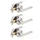 Probrico Passage Leverset Keyless NonLocking Lockset Interior Door Levers for Hallway and Closet Satin Nickel Finish3 Pack