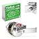 VIZILOK ADA Compliant Single Egress Indicator Privacy Lock C5FSR Durable ANSI Grade 2 Comp Commercial RightHanded Non Reversible inUse or Vacant Push Button Lever Satin Chrome