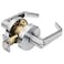 Dynasty Hardware Passage Door Lever Lockset ADA Compliant Grade 2 Heavy Duty NonLocking Handle for Hallway or Closet Use Satin Chrome Finish Model AUG3026D