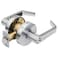 Dynasty Hardware Passage Door Lever Lockset ADA Compliant Grade 2 Heavy Duty NonLocking Handle for Hallway or Closet Use Satin Chrome Finish Model AUG3026D