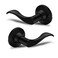 Berlin Modisch Dummy Lever Door Handle Pack of Two for Closets with a Iron Black Finish Single Side NonTurning Pull Only Classic Series