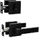 Berlin Modisch Contemporary Square Entry Lever Door Handle and Single Cylinder Deadbolt Locking Lever Handle Set Front Door or Office Right Left Sided Doors Heavy Duty Iron Black Finish