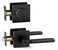 Berlin Modisch Entry Lever Door Handle and Single Cylinder Deadbolt Lock and Key Slim Square Locking Lever Handle Set Front Door or Office Right Left Sided Doors Heavy Duty Iron Black Finish
