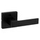 Kwikset Singapore Dummy Door Handle Single Sided Lever for Closets French Double Doors and Pantry Matte Black NonTurning Reversible Interior PushPull Lever with Microban Protection