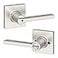 Kwikset Casey Interior Privacy Door Handle with Lock Door Lever For Bathroom and Bedroom Satin Nickel Reversible Keyless Turn Lock with Microban Protection