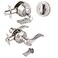 Gobrico Keyed Alike Front Door Exterior Door Lever Lockset with Single Cylinder Deadbolt Combination Set Door Knob with Lock and Deadbolt Satin Nickel Finished 1Pack