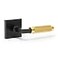 Explore Hardware Geneva Solid Brass Passage Door Lever Matte Black Satin Gold for Hallway or Closet Doors