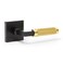 Explore Hardware Geneva Solid Brass Passage Door Lever Matte Black Satin Gold for Hallway or Closet Doors
