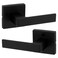 Kwikset Singapore Interior Passage Door Handle Lever For Closet and Hallway Doors Reversible NonLocking Handle Lever Matte Black with Microban Protection