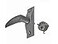 Pacific Doorware Adams Rite Style Deadlatch Lever Handle for Storefront Door Lock Right Hand