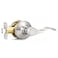 Probrico Door Levers Brushed Nickel Passage Door Handles Wave Style Keyless Door Handles Closet Hallway Interior Door Handles