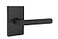 EMTEK Modern Rectangular Rosette Privacy Set with Matching Finish Freestone Lever Choice of LeftRight Handing and 7 Finishes 5212FRLLHUS19 Left Handed LH Flat Black US19