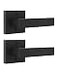 Probrico Matte Black Square Bar HalfDummy Levers NonTurning Stainless Steel Interior Single Dummy Hardware Heavy Duty Closet Balcony Pantry or French Door HandlesExposed Screws 2 Pack