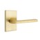 Emtek Passage Set Modern Rectangular Rosette Helios Lever Satin Brass RH