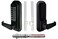 JOUNJIP SingleSided Keyless Entry Door Lock Bump Key Proof Mechanical Door Lock with Lever Handle Square Spindle Easier Install Matte Black Outdoor Gate Lock with Keypad and Passage Mode