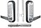 JOUNJIP DoubleSided Mechanical Keyless Combination Lever Handle Door Lock Square Spindle Easier Install Satin Chrome 2024 Upgrade Version
