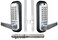 JOUNJIP DoubleSided Mechanical Keyless Combination Lever Handle Door Lock Square Spindle Easier Install Satin Chrome 2024 Upgrade Version