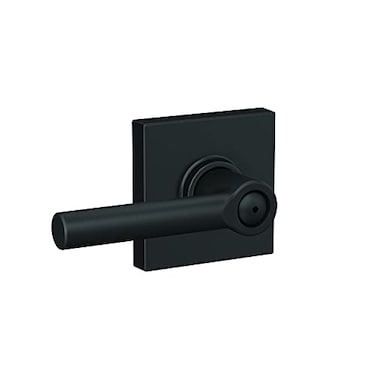 Schlage F40 BRW 622 COL Broadway Lever with Collins Trim Bed Bath Privacy Door Lock Matte Black